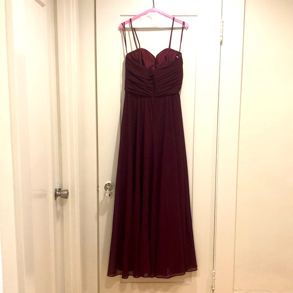 Bella Bridesmaids Amsale Ruby Gown Size 8 - Picture 2 of 2